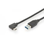 DIGITUS USB 3.1 connection cable, C 90ø angled to A M/M, 1.0m, Gen2, 3A, 10GB, 3.1 Version, bl (AK-300147-010-S)