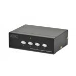 DIGITUS VGA Switch, 4 inputs, 1 output 250MHz, incl. power supply DC9V, 300mA, Max. 1080p (DS-45100-1)