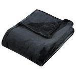 Patura Coccolino moale si pufoasa pentru 2 persoane, 200X230 cm, Negru