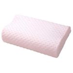 Perna ortopedica Memoryfoam din spuma de memorie, model cu perforatii, 49 x 28 x 9 cm, Roz