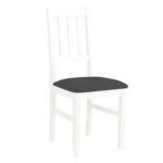 Scaun living/bucatarie Bosini 4, alb/gri catifea, 40x43x94 cm, UnicSpot
