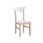 Scaun living/bucatarie Leonix 2, stejar/alb, 40x43x90 cm, UnicSpot