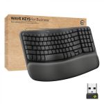 logitech Logitech Wave Keys for Business - Keyboard -2.4 GHz, Bluetooth 5.1 LE - QWERTY - Intl. USA - graphite (920-012334)
