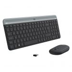 logitech Slim Wireless Keyboard and Mouse Combo MK470 - GRAPHITE - US INT'L - 2.4GHZ - N/A - INTNL (920-009204)