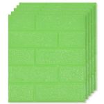 Set 100x Tapet Mic Caramida 3D Teno&reg;, suprafata acoperire 13.26 mp, autoadeziv, waterproof, usor de montat, design modern, 38.5x34 cm, verde