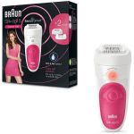Epilator - Braun Silk-epil 5/500, 28 pensete, 2 viteze, SensoSmart&trade;, Acumulator, Wet&amp;Dry, alb/roz