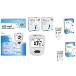 Glucometru eB-Well + 100 teste + 100 ace, testare rapida si precisa, 450 memorii