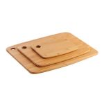 Set 3 tocatoare de bucatarie Kinvara, Bambus, 19 x 14 cm / 28 x 22 cm / 36,5 x 28 cm