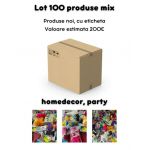 Lot marfa mixta, 100 produse, (homedecor, party), stocuri marfa la palet, box engros