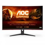 AOC G2 CQ32G2SE/BK LED display 80 cm (31.5') 2560 x 1440 Pixel 2K Ultra HD Negru, Roşu (CQ32G2SE/BK)