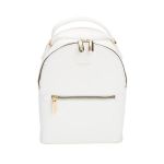 Rucsac Alb cu Efect Saffiano - Diana&amp;Co Firenze
