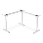 DIGITUS Electric Height Adjustable Desk Frame, 3-leg height:124-208 cm, load: 120 kg, white (DA-90453)