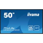 iiyama IIYAMA LE5041UHS-B1 50inch 3840x2160 4K UHD VA panel 2percent Haze Landscape mode Speakers 2x 10W VGA 3x HDMI 350cd/m (LE5041UHS-B1)