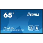 iiyama IIYAMA LH6560UHS-B1AG 65inch 3840x2160 UHD VA panel Haze 25perc 500cd/m Landscape and Portrait Wallmount Included (LH6560UHS-B1AG)