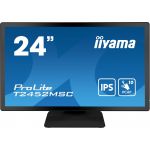 iiyama IIYAMA T2452MSC-B1 24inch IPS FHD PCAP 10P Touch Flat Bezel Free Glass 360cd/m2 HDMI DP USB HUB 2x3.0 Speakers Webcam Microphone (T2452MSC-B1)