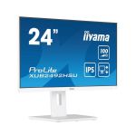 iiyama IIYAMA XUB2492HSU-W6 24inch WHITE ETE IPS-panel 1920x1080 100Hz 15cm Height Adj. Stand Pivot 250cd/m Speakers HDMI (XUB2492HSU-W6)