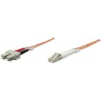 Intellinet 1.0m LC-SC M/M cabluri din fibră optică 1 m OM1 Portocală (471251)