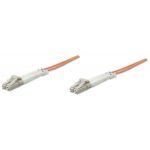Intellinet 2.0m LC M/M cabluri din fibră optică 2 m OM1 Portocală (471213)
