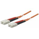 Intellinet 470018 cabluri din fibră optică 2 m SC OM2 Portocală (470018)