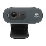 Logitech Webcam HD C270 Black C270, 3 MP, 1280 x 720  pixels, 720p, 1280 x 720 pixels, 5 V, USB 2.0 (960-000582)