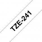 Brother TZe241 benzi pentru etichete Negru pe alb TZe (TZE241)