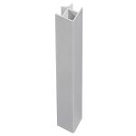 Coltar plinta de 13 mm, model 90&deg;, pentru mobilier de bucatarie, finisaj aluminiu periat, H:150 mm