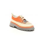 Pantofi casual de dama din piele naturala 773 Engros, Portocaliu