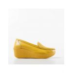 Pantofi casual Engros din piele naturala dama, Ely Galben