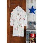 Halat de baie pentru copii, Hobby, Numbers, Bumbac, Crem