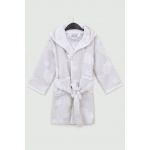 Halat de baie pentru copii, Irya Home, Cloud, Bumbac, Gri