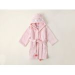 Halat de baie pentru copii, Irya Home, Kitty, Bumbac, Roz