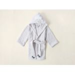 Halat de baie pentru copii, Irya Home, Wooly, Bumbac, Gri deschis