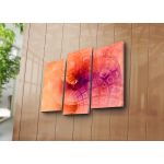 Set 3 tablouri decorative, 3PATK-93, Canvas, 20 x 39 cm, 2 piese, Multicolor