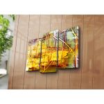 Set 3 tablouri decorative, 3PATK-94, Canvas, 20 x 39 cm, 2 piese, Multicolor