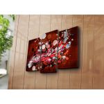 Set 3 tablouri decorative, 3PATK-98, Canvas, 20 x 39 cm, 2 piese, Multicolor