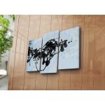 Set 3 tablouri decorative, 3PATK-99, Canvas, 20 x 39 cm, 2 piese, Multicolor