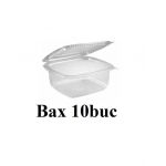 Caserola Plastic cu Capac Incorporat, 250ml, Set 100 buc Engross