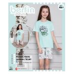 Pijama Copii Fetite Short Berfin 800-1 Verde Engros