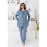 Pijamale Dama Battal Compact Penye Baki 11 Engros