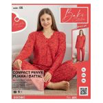 Pijamale Dama Battal Compact Penye Baki 68-1 Engros