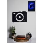 Decoratiune luminoasa LED, Camera, MDF, 60 LED-uri, Albastru