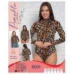 Body Leopard Maneca Lunga Pamuklu 03 Engros