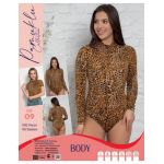 Body Leopard Maneca Lunga Pamuklu 09 Engros