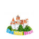 Magnet frigider, ceramic, 8x7cm suvenir Castelul Bran Romania en-gross
