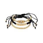 Set 3 bratari placate cu aur de 24 karate CODE-52-G