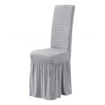 Set 6 huse scaune cu elastic si volane ,Engros