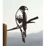 Decoratiune de perete, Hawk, Metal, Dimensiune: 25 x 33 cm, Negru