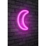 Decoratiune luminoasa LED, Crescent, Benzi flexibile de neon, DC 12 V, Roz