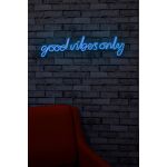 Decoratiune luminoasa LED, Good Vibes Only, Benzi flexibile de neon, DC 12 V, Albastru