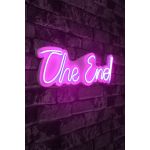 Decoratiune luminoasa LED, The End, Benzi flexibile de neon, DC 12 V, Roz